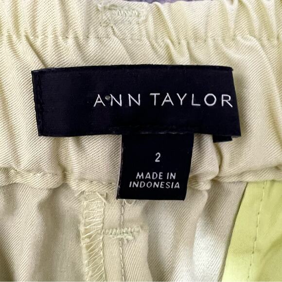 Ann Taylor yellow elastic waist casual dress pants size 2 B159 - Picture 2 of 4